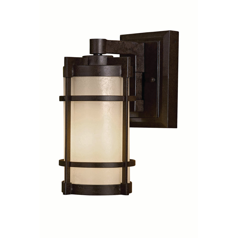 Lanterne murale d'extérieur bronze à 1 ampoule H 12 po