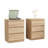 Set of 2 Wooden Nightstand with 3 Drawers-2128318310-2128318305