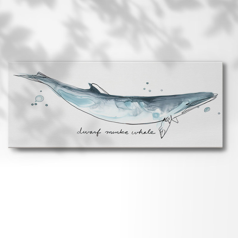 Baleine I sur toile, H 8 po x l 20 po x P 1,5 po