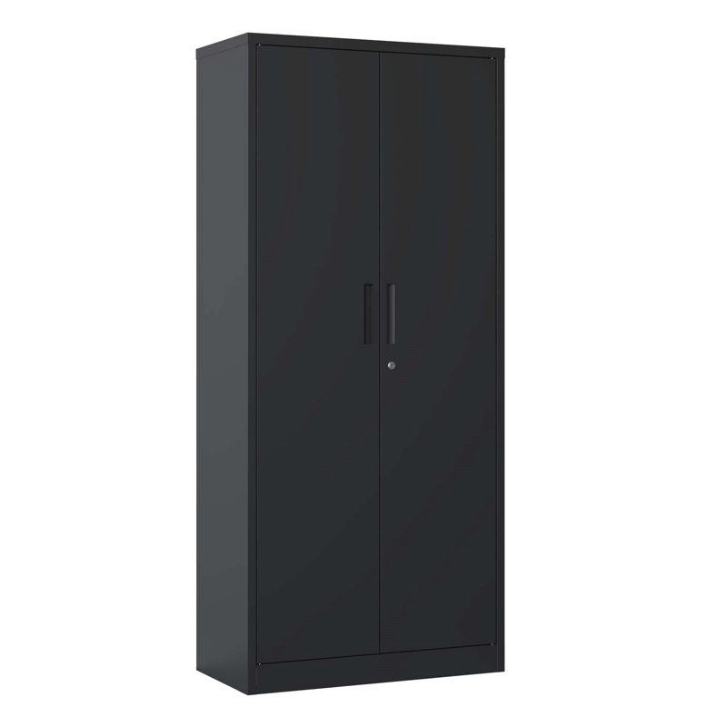 Armoire de rangement en métal 71 "H, Noir
