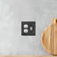 Ageless Iron Single Toggle/Duplex Combination in Black Iron