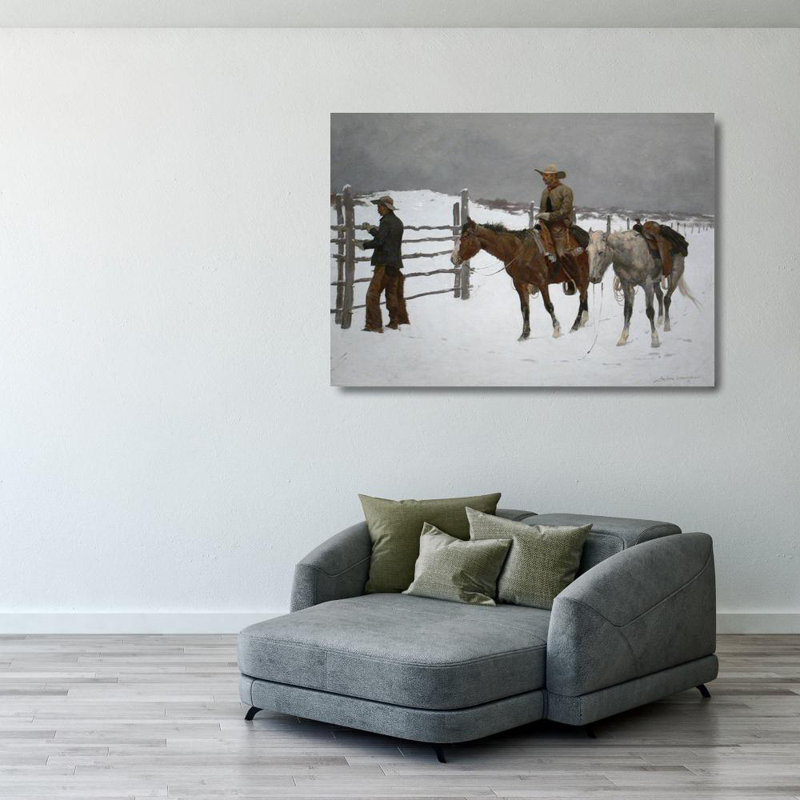 La chute du cowboy, H 28 po x l 39 po