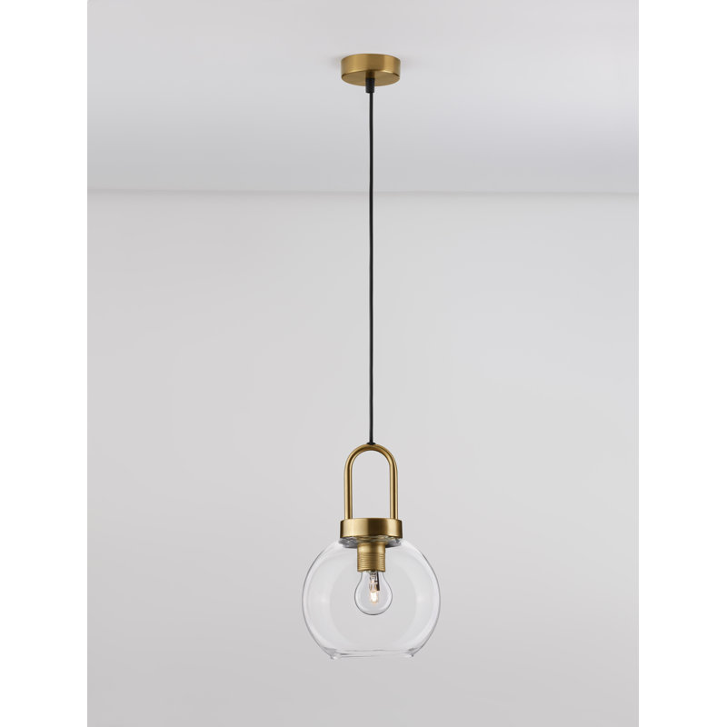 1 - Light Brass Gold Single Pendant