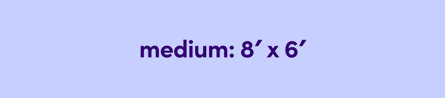 Medium 8’ W x 6’ D