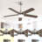 Ceiling Fan 5 Blades Noiseless Reversible Dc Motor Remote Control With Led Light