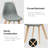 Bridwell Set of 4 Upholstered Dining Chairs with Wood Legs and Ergonomic Backrest
