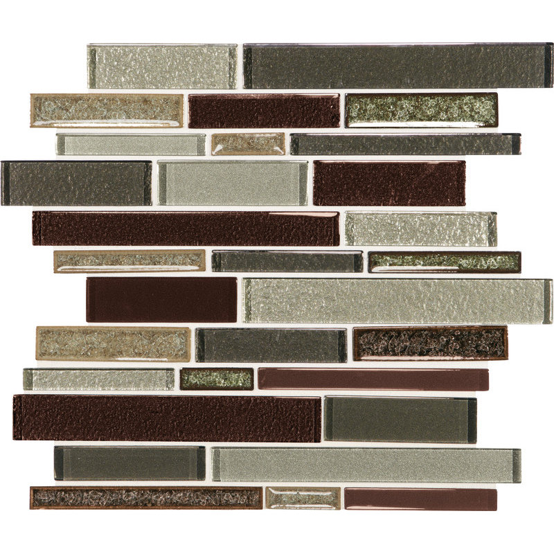 Crystal Shores 12" x 14" Glass Mosaic Tile
