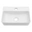 Lavabo de salle de bain mural en céramique 18 "x 10" avec trou pour robinet flottant rectangulaire blanc-125360017-125360023