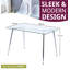 Highhouse Glass Top Metal Base Dining Table