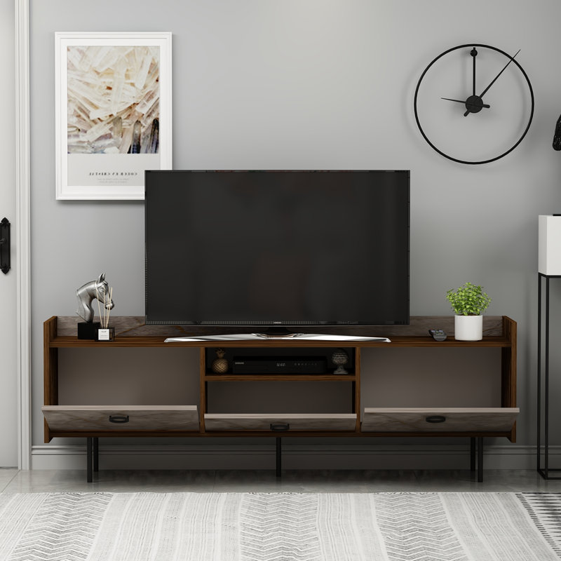 Aarjav TV Stand for TVs up to 48", Brown