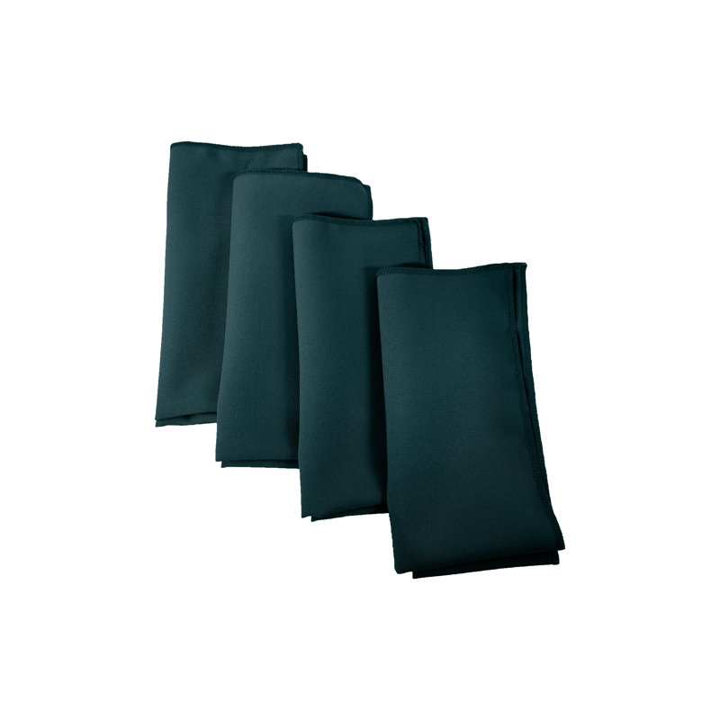 Polyester Square Napkin - Basics by Wayfair™, Dark Teal, Set of 4