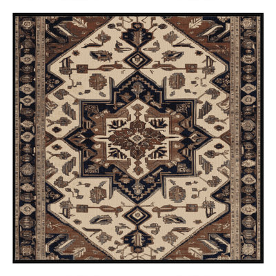 Tapis brun lavable à la machine