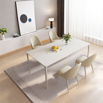 Simple rock plate dining table sets