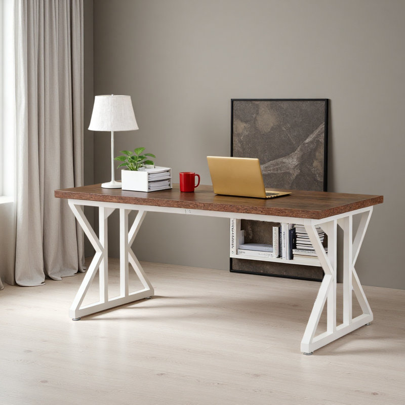 Spacious Office Desk,Computer Desk,Rustic Writing Desk