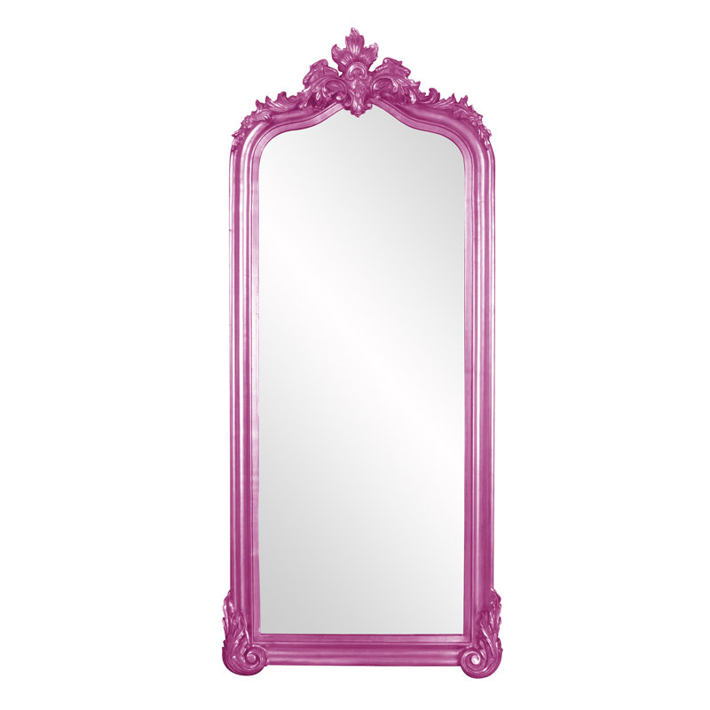 Mahar Wood Mirror, Hot Pink