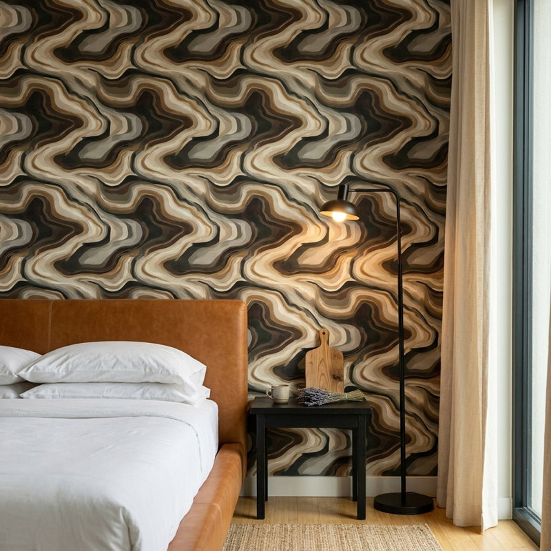Rouleau double mural Agate, Non tissé, non collé
