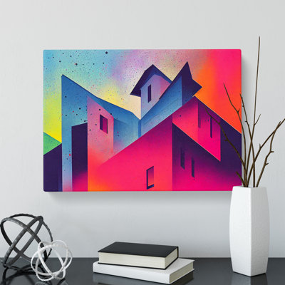 Architecture Paint Splatter - Wrapped Canvas