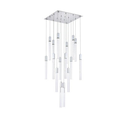 Luminaire suspendu rectangulaire à 16 lumières Aliha