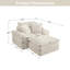 Fauteuil d'appoint surdimensionné 47 po avec repose-pieds en velours côtelé pour salon-129846065