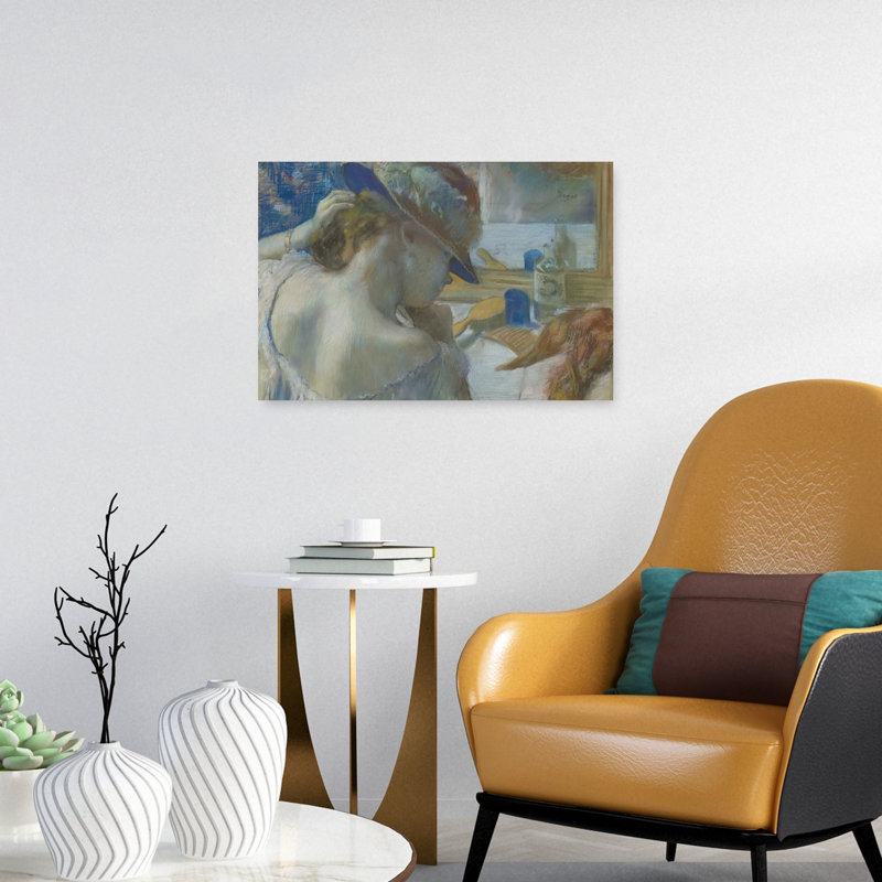 Devant l'estampe d'art mural abstrait contemporain de 1889, H 16 po x l 24 po