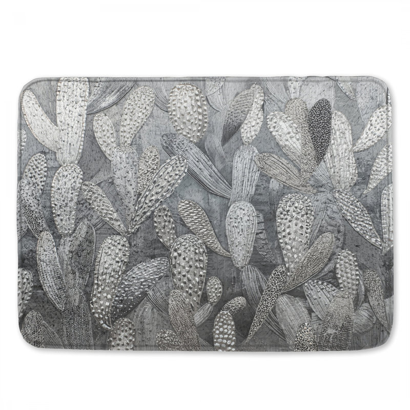 Tapis pour salle de bain Silver Cactus, L 24 po x L 17 po