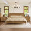 Ensemble de chambre à coucher en bois massif de chêne rouge avec lit en chêne rouge et tables de chevet assorties-117028911-117028913