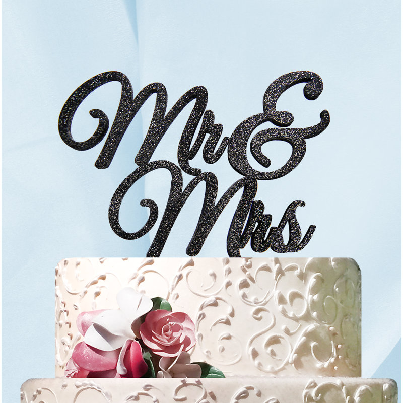 Figurine de gâteau, Argent argent, Mrs. et Mrs.
