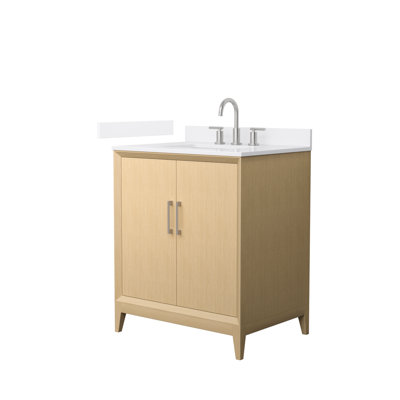 Janna 30" Freestanding Single Bathroom Vanity with Quartz Top