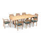 Moline 98.5'' Rectangular 8 - Person Outdoor Dining Set with Cushions