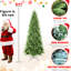 Arbre de Noël élancé de 7,5 pi, 1396 pointes mixtes en PE +, structure à charnières pour une installation simple, support en métal stable avec coins en angle serré, pointes Pe + réalistes, branches faciles à assembler, support solide
