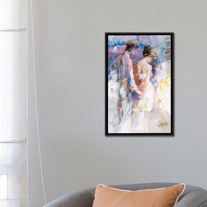 « my love i », impression sur toile, H 26 po x l 18 po x P 1,5 po, Toile avec cadre noir, Pas de tapis