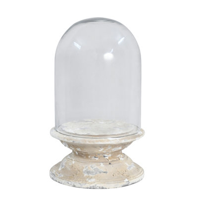 Dôme Arroyo avec base en bois, blanc - Lrg