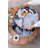 S/2 Round Decorative Tray With Abstract Marbled Design