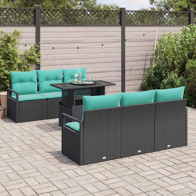 Ensemble de canapé de jardin avec rangement 7 pièces vidaXL
