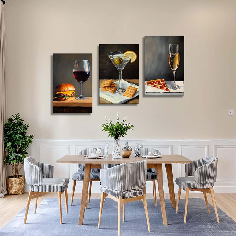 3 Piece Wrapped Canvas Print, 40 cm H x 30 cm W