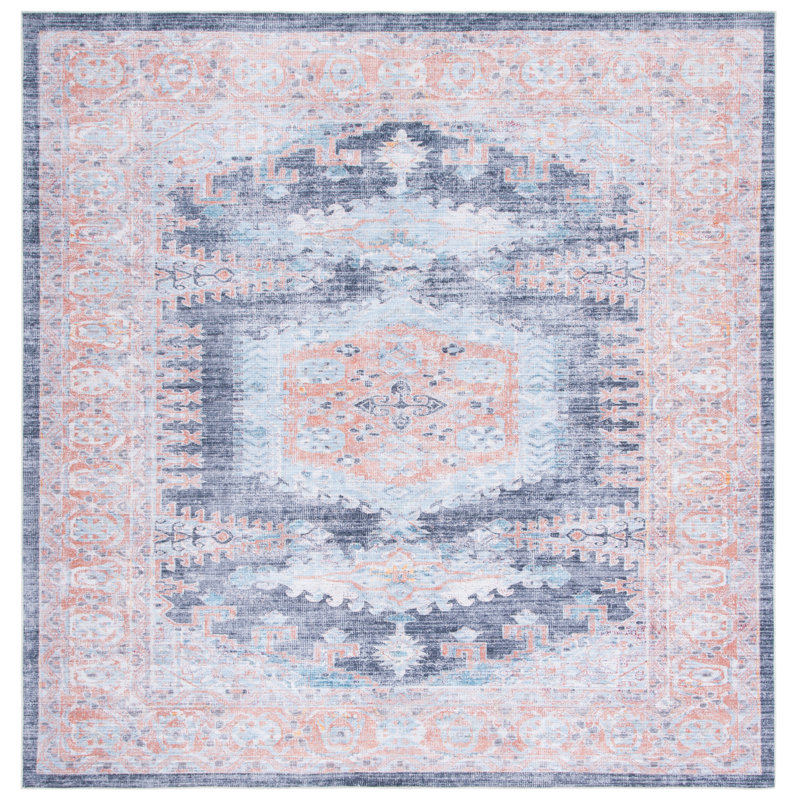 Breeze Performance Machine Washable Oriental Rug, Square 6'7"