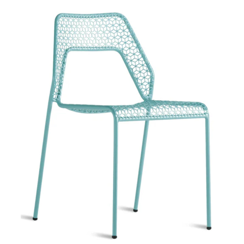Hot Mesh Outdoor Dining Side Chair, Aqua