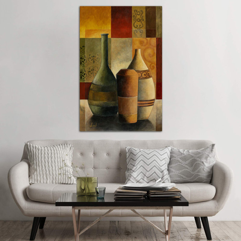 Three Vases by Pablo Esteban - Wrapped Canvas Print, 101.6 cm H x 66.04 cm W x 3.175 cm D