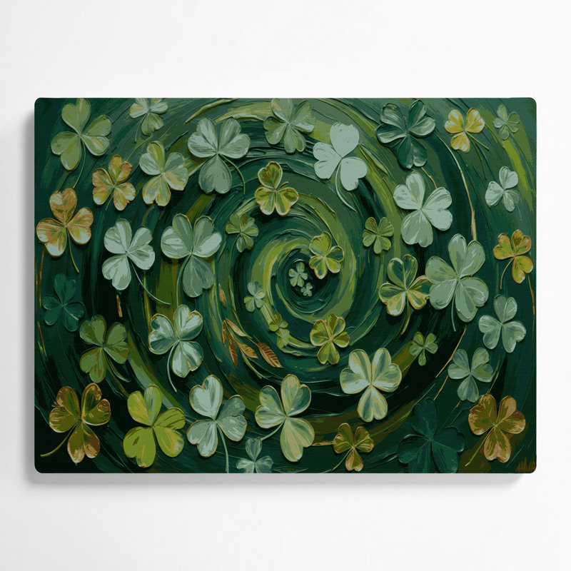 Art mural en métal Botanical Clover Green, H 11 po x l 14 po