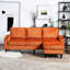 Confortable avec revêtement en chenille et rangement pour le salon-118010555