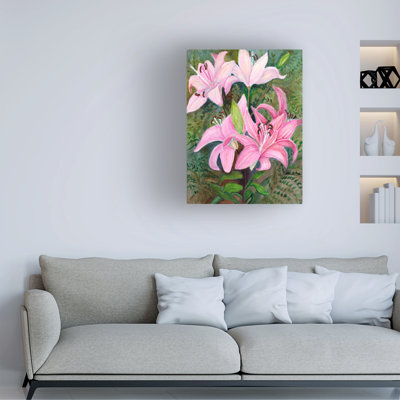 Joanne Porter Pink Lilies Canvas Art