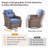 Circlarmino Swivel 3-Piece All-Weather Outdoor Wicker Patio Conversation Set With Side Table-1402285723