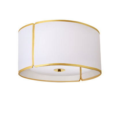 Notched Drum 3 Light Flush Mount