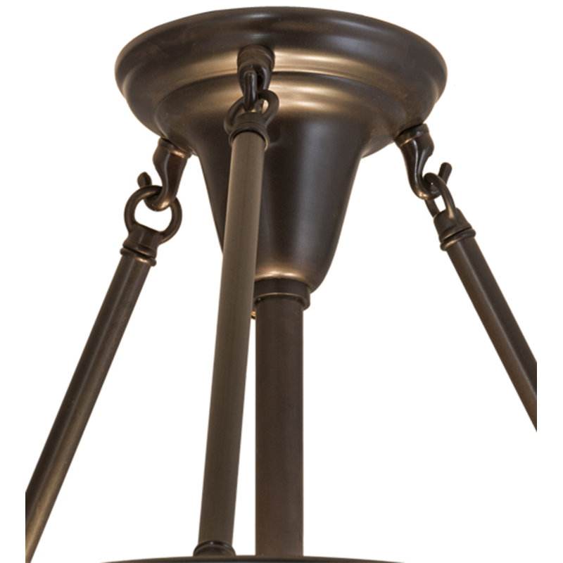 Arts and Crafts 3 - Light Semi Flush Mount