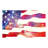 Firework US Flag Print Independence Day 60" x 120" Scalloped Rectangular Tablecloth for Dining Patio