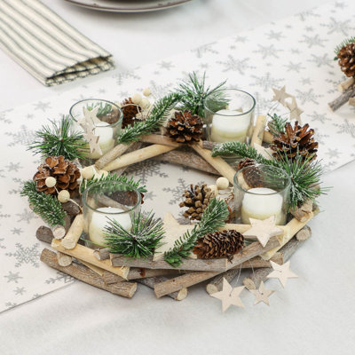 Glass Tabletop Tealight Holder
