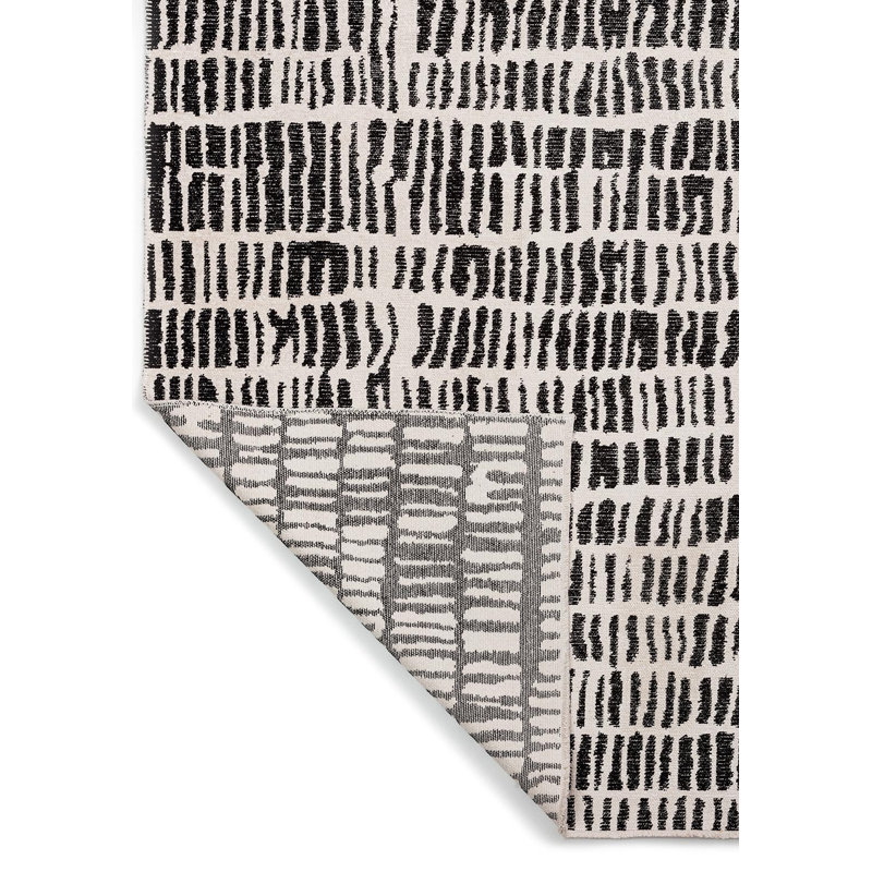Tapis contemporain à motifs abstraits rectangulaires, Rectangle 6 pi 7 po x 8 pi 3 po
