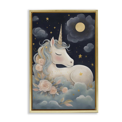 Unicorn Surrounded By Clouds Floating Frame, design by Creative Studio
