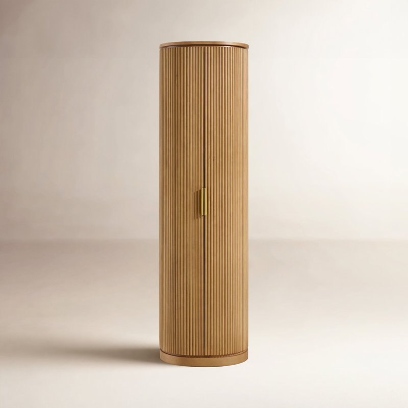 Nova 70" H Linen Cabinet In Reeded Birch