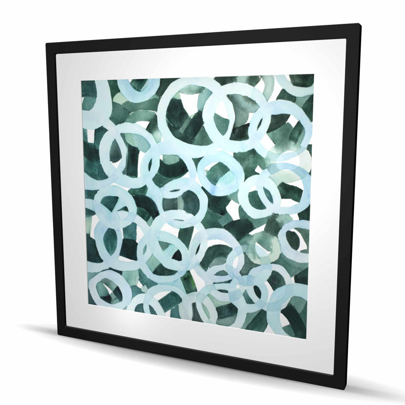 Abstrait cercles - reproduction encadrée mat pour la décoration intérieure